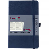 Щотижневик датований 2026 рік Axent Partner Strong 125х195 мм синій 8505-26-02-A, 72706