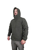Тактична флісова кофта з капюшоном Winter Frost 340 гр/м Khaki - WinTac