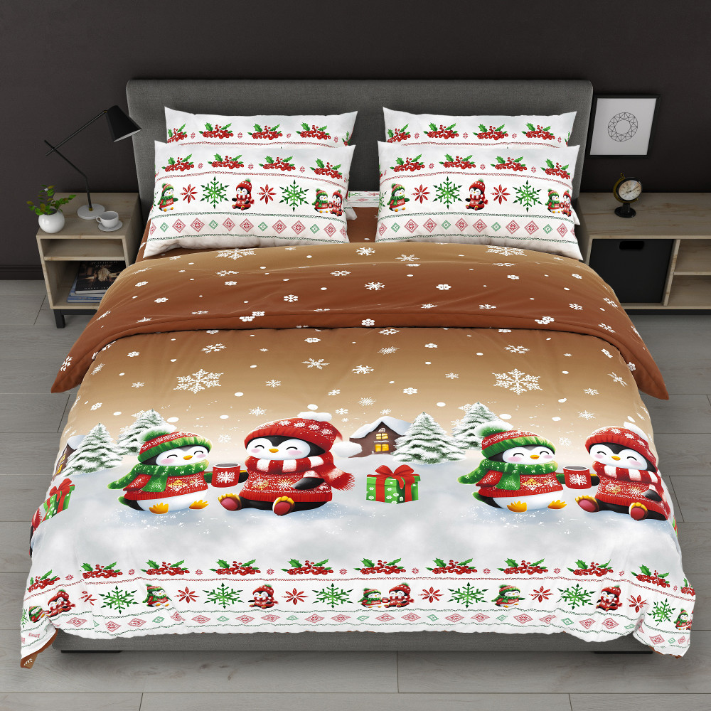 Сяйво Різдва - Бязь Gold - Полуторний комплект постільної білизни, фото 1