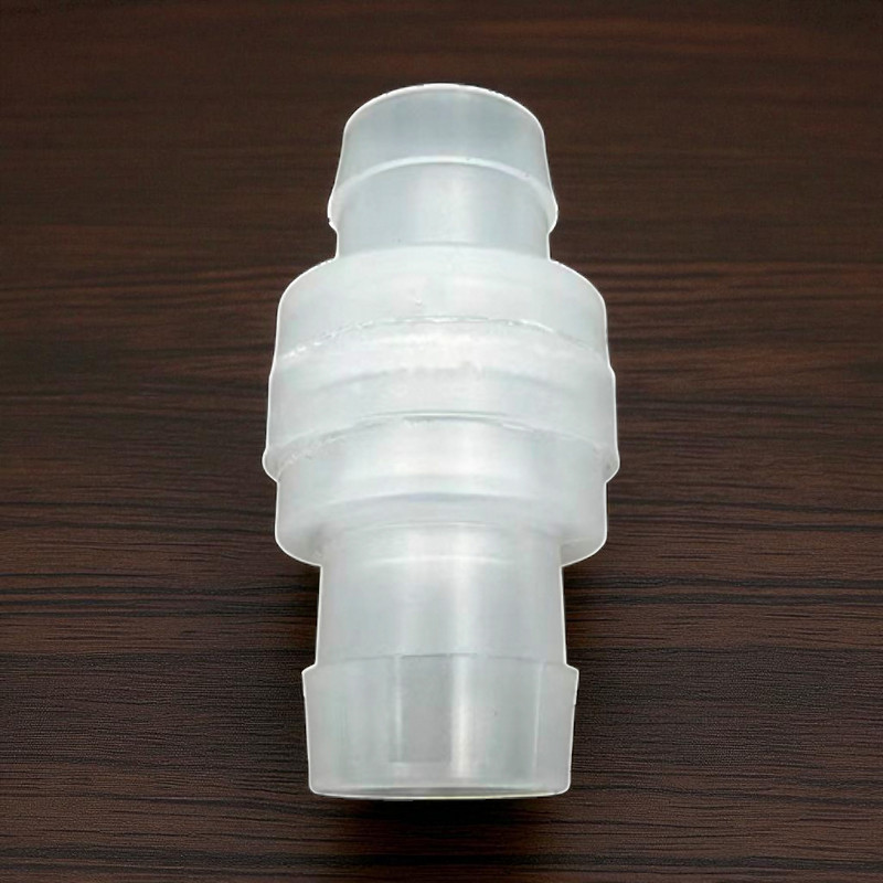 Зворотний клапан для шланга 20 мм прозорий пружинний тип, фото 1