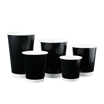 Стакан Двошаровий Чорний “ТС” 400мл (20шт.), 25уп./ящ. (Кр-91), фото 2