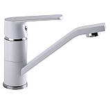 Змішувач для умивальника Globus Lux Laguna GLA-0203MQ-7-WHITE, фото 5