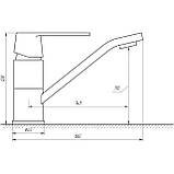 Змішувач для умивальника Globus Lux Laguna GLA-0203MQ-7-WHITE, фото 6