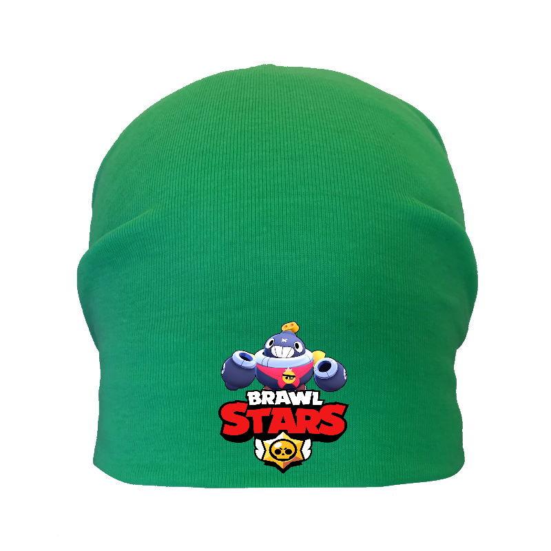 Шапка дитяча Бравл Старс зелена (Brawl Stars-0022) 54-56 см, фото 1