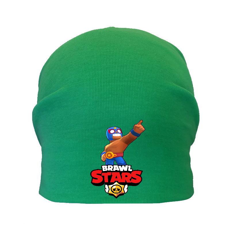 Шапка дитяча Бравл Старс зелена (Brawl Stars-0024) 54-56 см, фото 1
