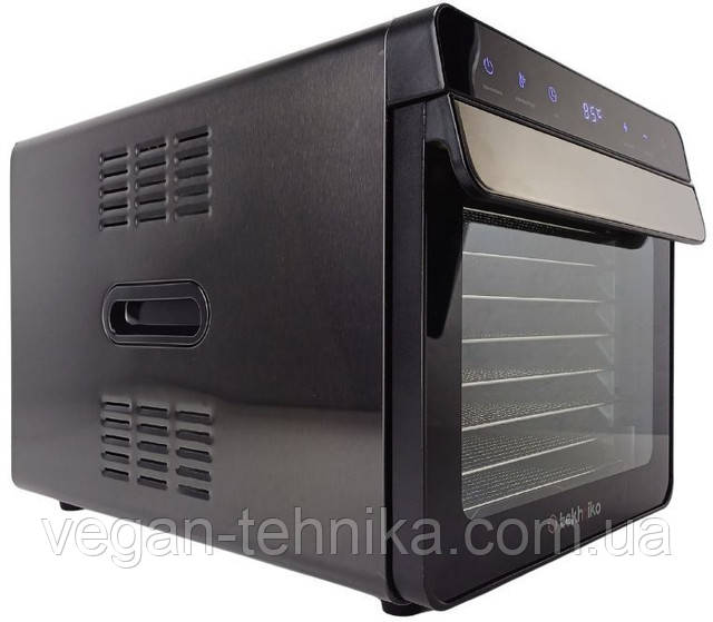 Професійний дегідратор Tekhniko DH-08A-BK (8 сталевих лотків) — сушарка для фруктів, овочів, грибів, м'яса Професійний дегідратор Tekhniko DH-08A-BK (8 сталевих лотків) — сушарка для фруктів, овочів, грибів, м'яса