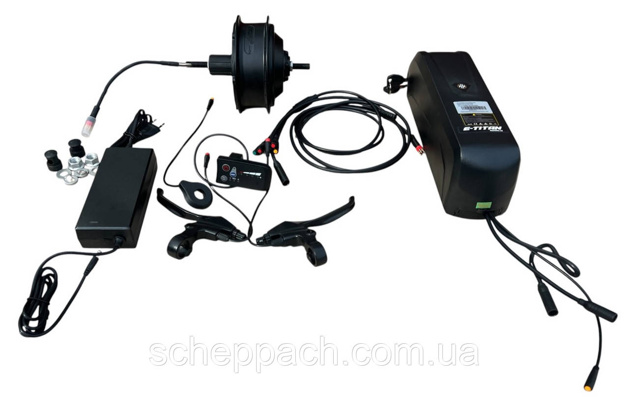 Велонабір E-TITAN Li-ion 48 V 13 Ah з пультом заряджання 500W/48V (задній під касету), фото 1