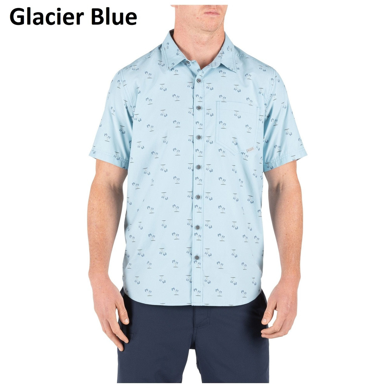 Рубашка 5.11 LIFE'S A BREACH SHORT SLEEVE SHIRT 71385 Medium, Glacier Blue, фото 1