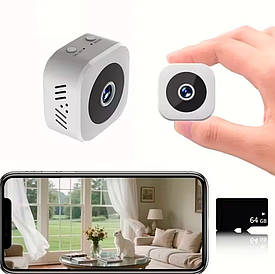 Міні-камера 64 Гб 4K Full HD з WiFi та нічним баченням для дому, офісу, авто Біла