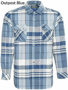 Тактическая фланелевая рубашка LA Police Gear Vanguard Mid Weight Flannel Medium, Outpost Blue