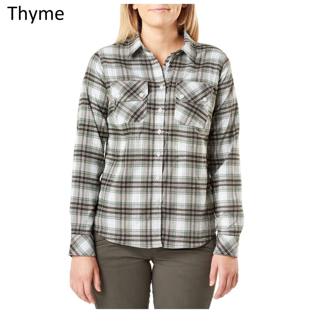 Женская фланелевая рубашка 5.11 HERA FLANNEL 62385 Small, Thyme Plaid, фото 1