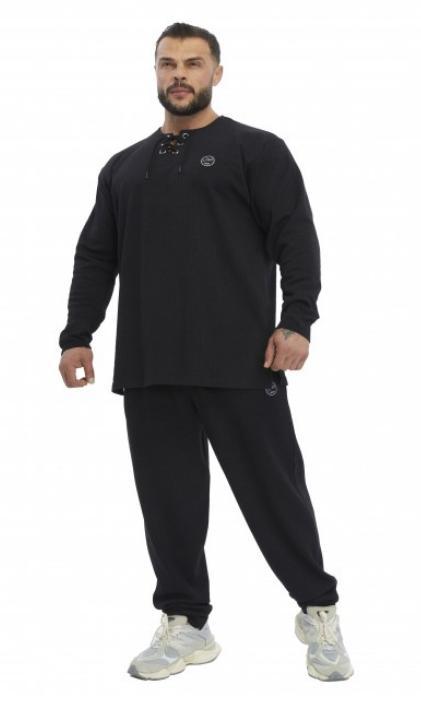 Спортивний костюм легкий Big Sam 104741 чорный розміри 4XL-5XL, фото 1