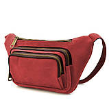 Шкіряна бананка напоєна з кінської шкіри червона RR-8179-3md TARWA, фото 5