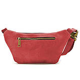 Шкіряна бананка напоєна з кінської шкіри червона RR-8179-3md TARWA, фото 7