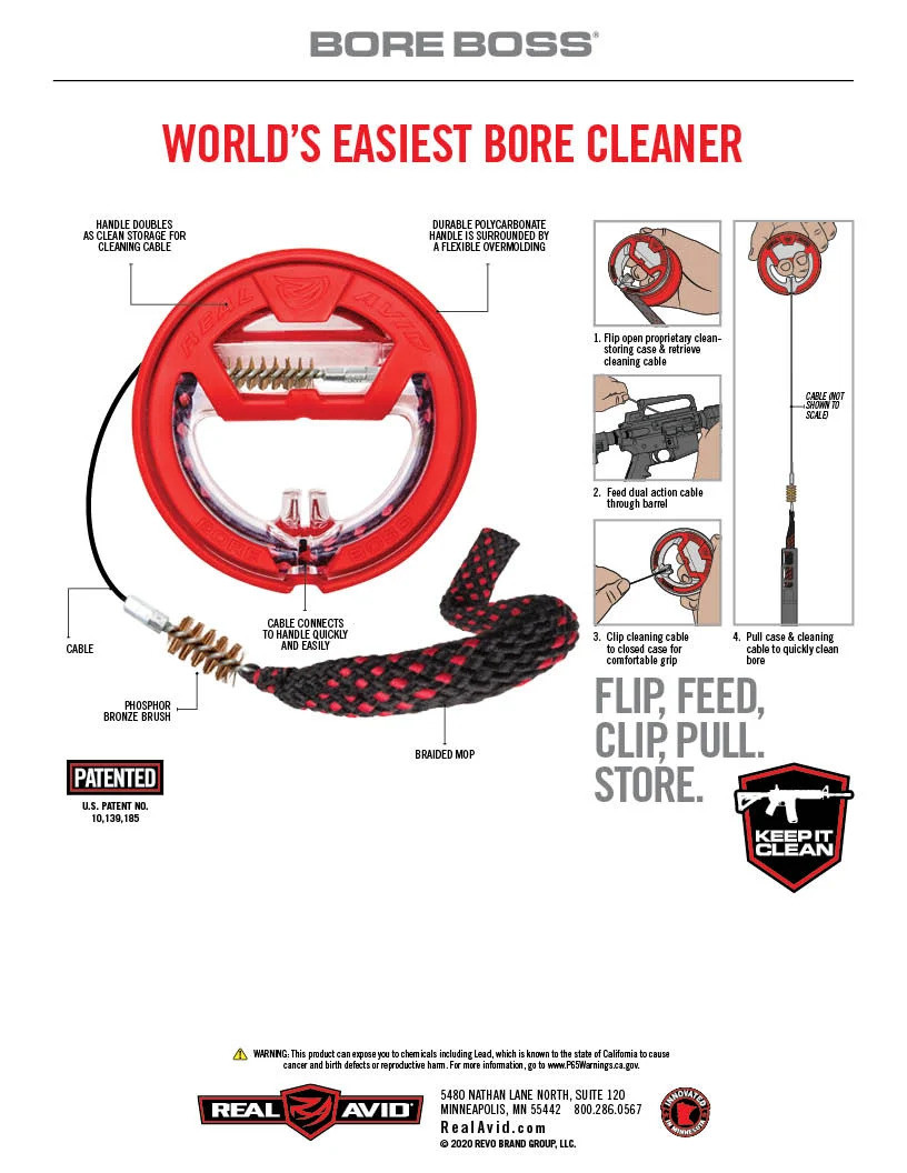 Набір чистки протяжка Real Avid Bore Boss AVBB .30/.30-06/.308/7.62мм, фото 1