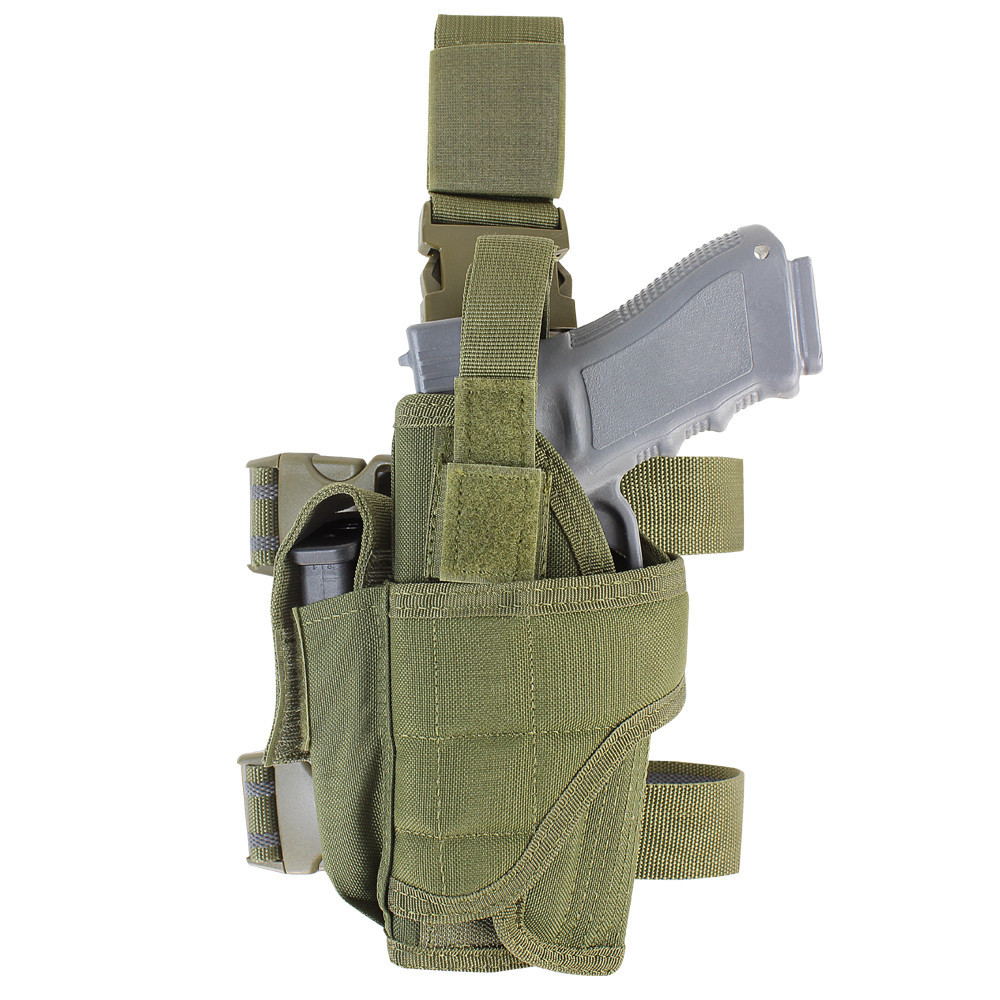 Універсальна стегнова кобура для лівші Condor TORNADO TACTICAL LEG HOLSTER (LEFT HAND) 171170 Олива (Olive), фото 1