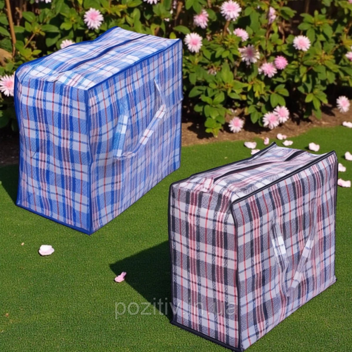 Господарська картата сумка No6 70х60х30 см на змійці, фото 1