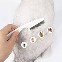 Гребінець протипаразитарний для вичісування бліх, кліщів у котів і собак S 14x3 см, фото 9