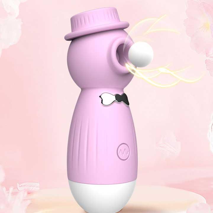 Кліторальний вакуумний вібратор в капелюшку Wo-sex Lilo USB - Фіолетовий