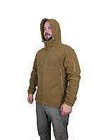 Тактична флісова кофта з капюшоном Winter Frost 340 гр/м Coyote - WinTac