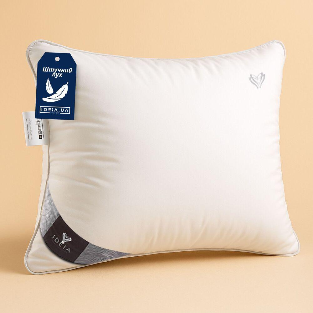 Подушка для сну Super Soft Premium 50х70 см IDEIA штучний пух антиалергенна м'яка бавовна чохол, фото 1