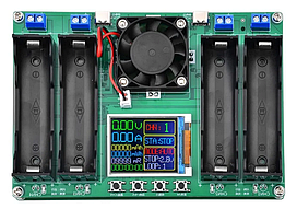 Тестер вимірювач ємності, опору акумуляторів li-ion 18650 з екраном LCD, 4 канали, Type-C