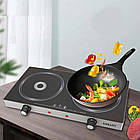 Індукційна варильна панель Sokany SK-224 (2 конфорки, 2400 Вт)/Інфрачервона електроплита, фото 2