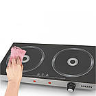 Індукційна варильна панель Sokany SK-224 (2 конфорки, 2400 Вт)/Інфрачервона електроплита, фото 3