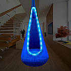 Підвісне крісло кокон з LED-підсвіткою, колір рандом/Грісло-гойдалка/Місяче крісло-груша, фото 4