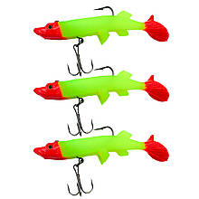 Універсальна силіконова маленька приманка Jaixing Soft Lures 15.2g, 10см, 3 шт, колір 034