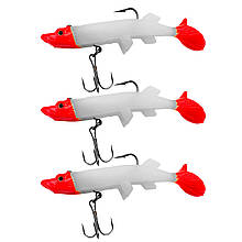 Універсальна силіконова маленька приманка Jaixing Soft Lures 22.3g, 12см, 3 шт, колір 318