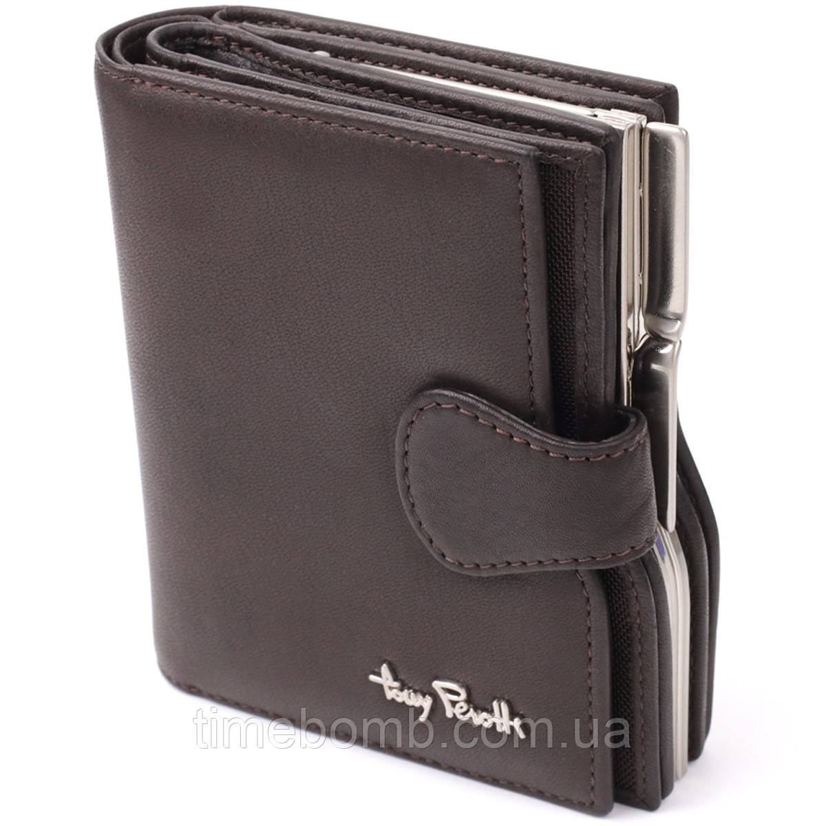Місткий жіночий вертикальний гаманець з натуральної шкіри Tony Perotti 20841_1 (2656 moro) Коричневий