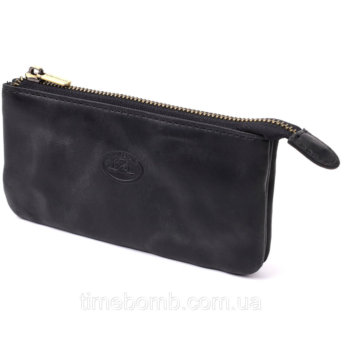 Зручна ключниця на два відділення з матової натуральної шкіри Tony Perotti 20836_1 (3350 nero) Чорний