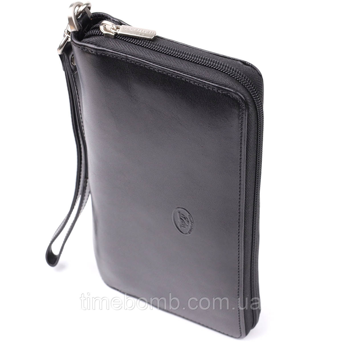 Чоловічий клатч на одне відділення з гладкої натуральної шкіри Tony Perotti 20860_1 (9770 nero) Чорний