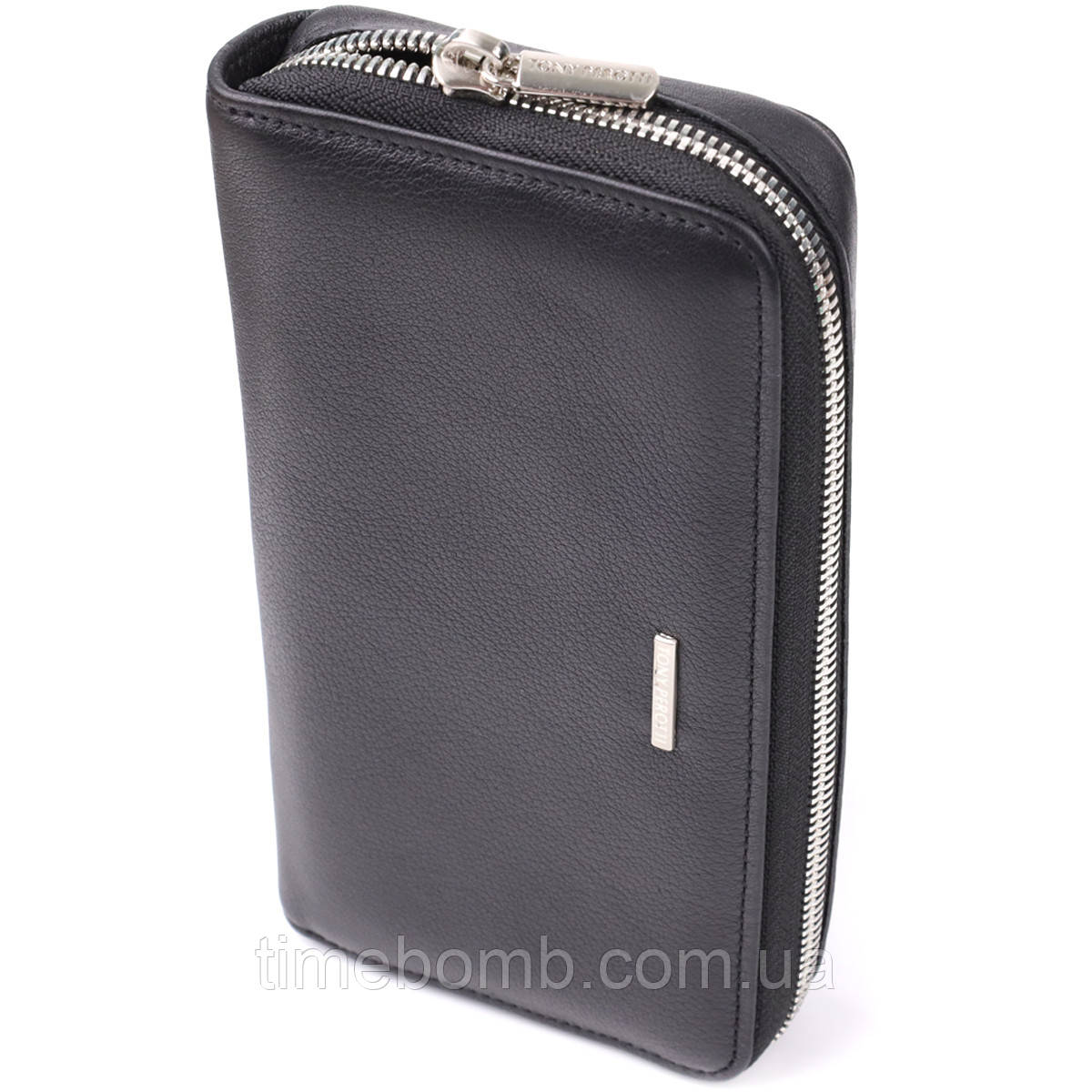 Жіночий гаманець на одне відділення із зернистої натуральної шкіри Tony Perotti 20863_1 (3622 nero) Чорний