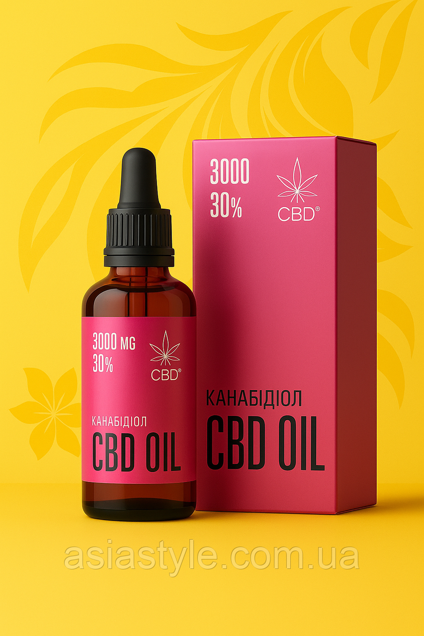 Олія КБД (Канабідіол) МСТ, Масло CBD МСТ, CBD MCT oil, 30%, 3000 мг, 30 мл, Україна, фото 1