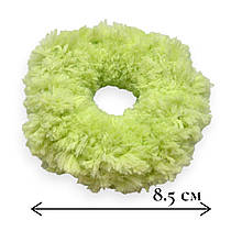 Гумка для волосся Handmade d - 8,5 см #03 світло-салатовий колір