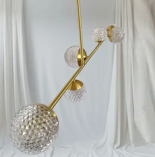 Люстра світлодіодна стельова Світлячок 5003 (Золотистий) 6 плафонів