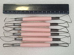 Набір - петлі, двосторонні інструменти для скульптора. №6 ШІСТЬ штук.