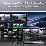 Кабель USB-C Benfei на DisplayPort 180 см 8K 60 Гц 5 шт., фото 3