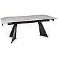 Розкладний обідній стіл Laconi 160-220х90 см під білий мармур з матовою керамічною стільницею, фото 8