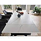Стіл обідній Laconi160-220х90 см під білий мармур із 5 чорними поворотними стільцями у сучасному стилі, фото 3