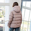 Жіноча куртка зимова 48,50,52 бежевий, фото 5