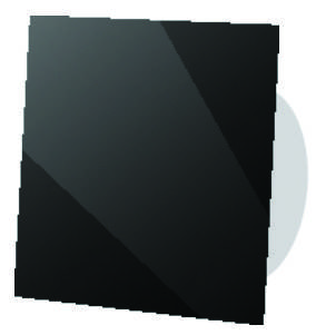 Панель унів. до вент. dRim D 100/125мм, оргскло, чорна матова, фото 1