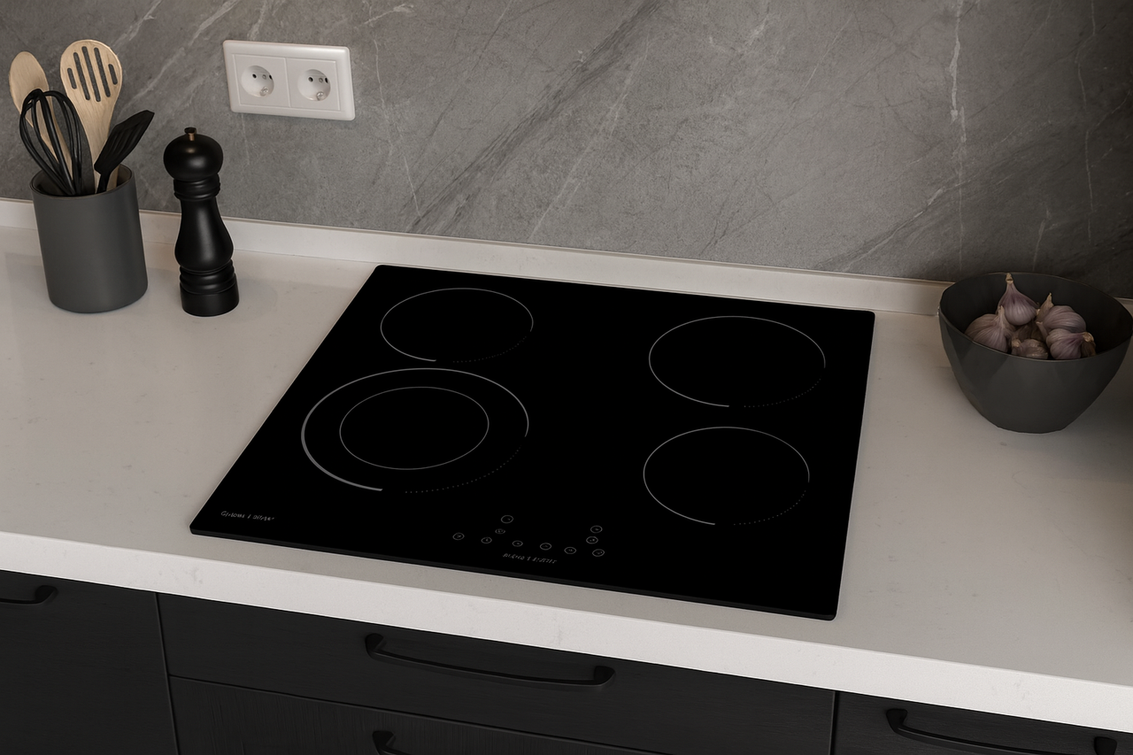 Електрична варильна поверхня Gunter & Hauer CER 641 — 4 конфорки Hi-Light, сенсорне управління, фото 1