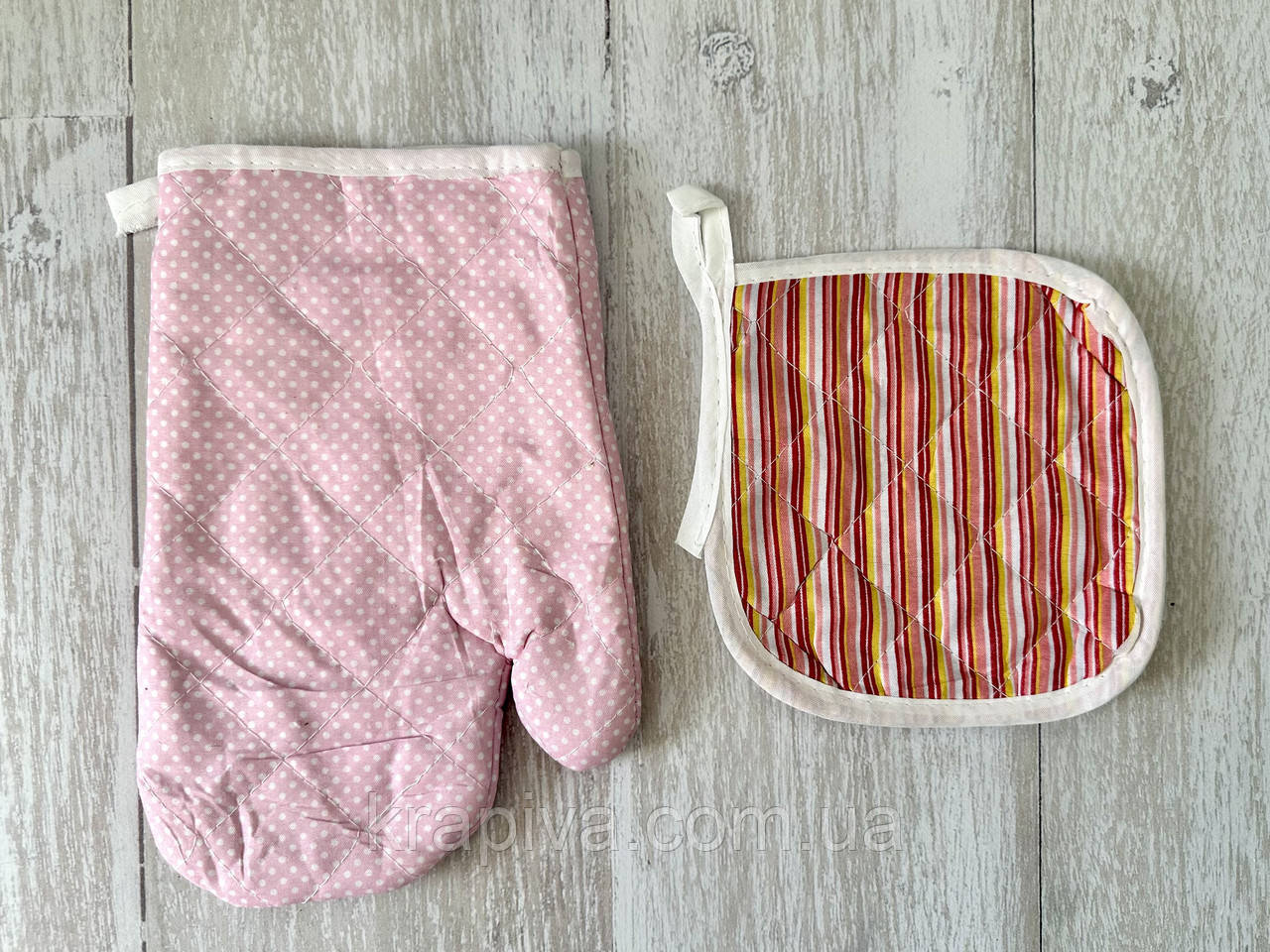 Набір кухонний 2 предмета  бавовна, Комплект для кухні, Прихватка, Рукавиця для Кухні, фото 1