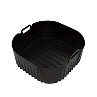 Форма силіконова квадратна для аерогрилю мультипечі та фритюрниці 18.5 см UK-185 чорний