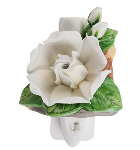 Арома-світильник електричний у вигляді гарної квітки "Гарденія" з порцеляни від італійського бренду Pavone, фото 1