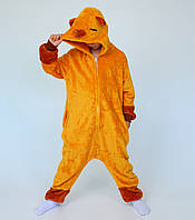 Пижама кигуруми для девочки мальчика капибара коричневая детский костюм с капюшоном для дома и сна