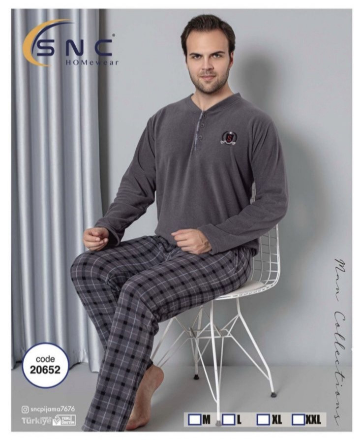 Фліс чоловіча піжама зі штанами Туреччина, фото 1
